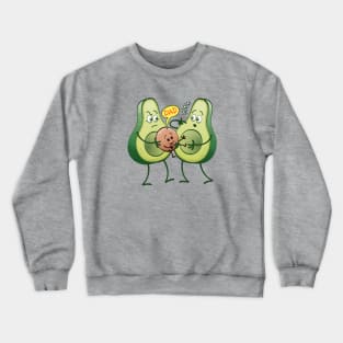 Funny avocados in trouble concerning paternity recognition Crewneck Sweatshirt